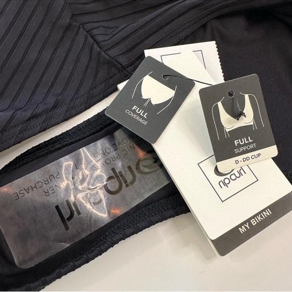 Rip Curl Premium Surf D-DD One Piece Swim Suit Black Ribbed NWT Women’s Size 2XL - Picture 11 of 12